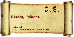 Dimény Róbert névjegykártya