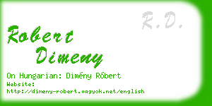 robert dimeny business card
