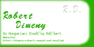 robert dimeny business card